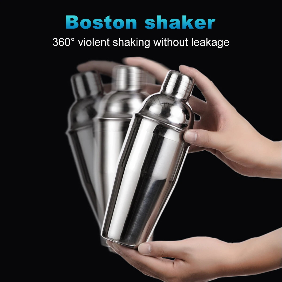 Professional Bar Cocktail Shaker Set Stainless Steel 750ml 550ml Mixer Accessories Bartender Kit