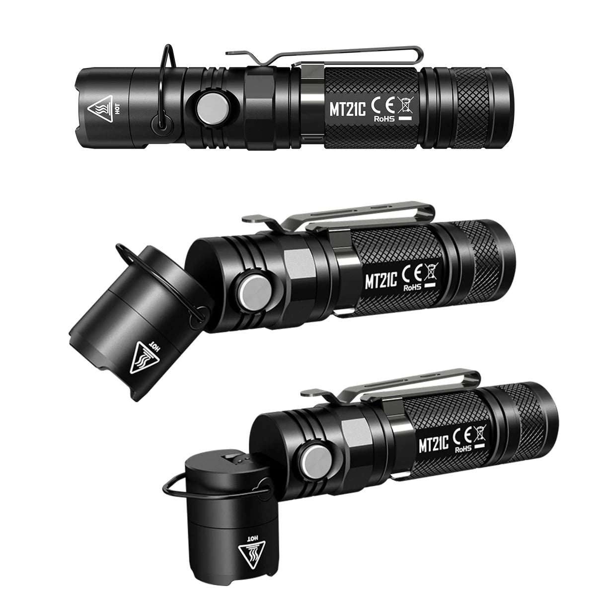 Nitecore MT21C XP-L HD V6 1000LM 8Modes 90 Adjustable Head Brightness LED Flashlight Camping Lamp