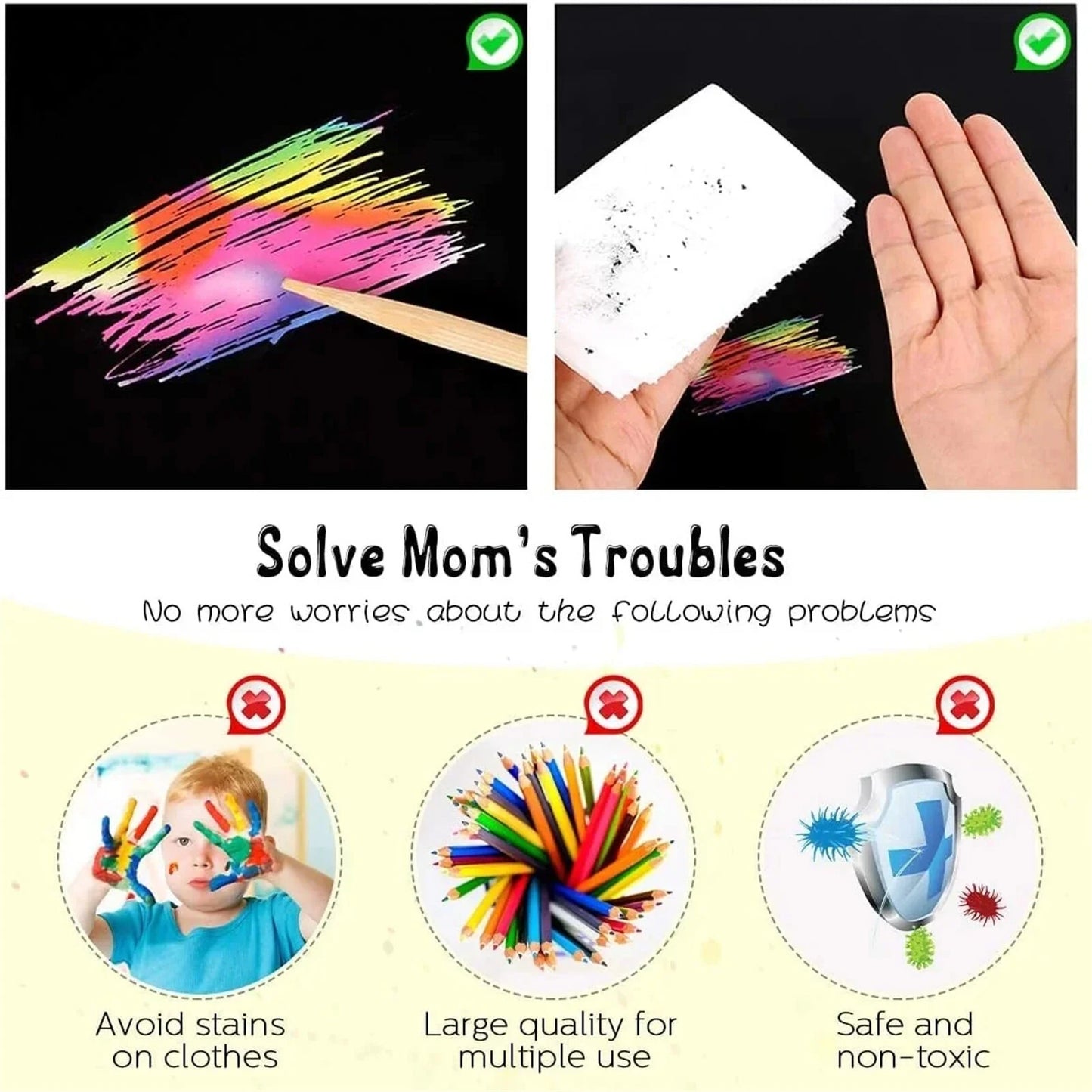 Funny Scratch Children Painting Notebook DIY Drawing Toy Big Blow Painting Children Educational Toys