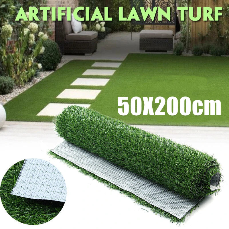 Artificial Grass Turf Spring Grass Realistic Artificial Grass Rug 20mm Height Natural Looking Grass Mat TPR Back for Garden Lawn Landscape Indoor Outdoor