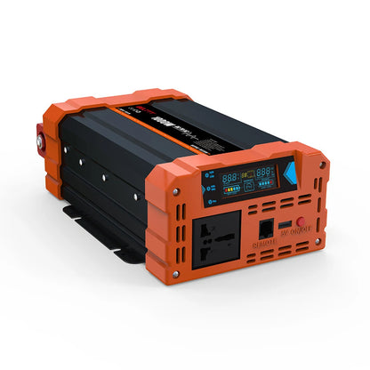 Car Power Inverter 12V DC To 220V AC Car Inverter Pure Sine Wave LCD USB Portable Inverter Pure Sine Wave