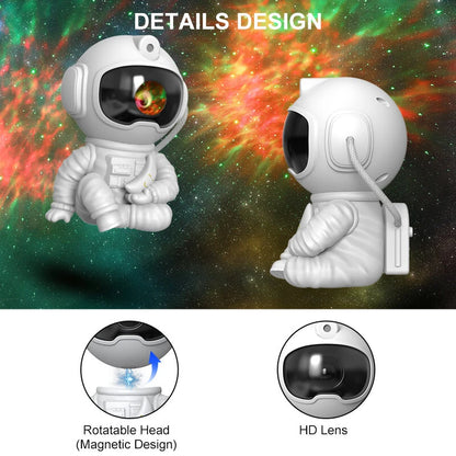 Elfeland LED Astronaut Starry Sky Lamp Atmosphere Projection Lamp Sitting Astronaut Remote Control Creative Bedroom Night Light