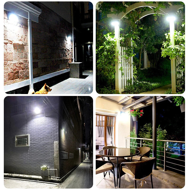 77LED~410LED Solar Floodlight With Remote Controller Outdoor Garden Security Light