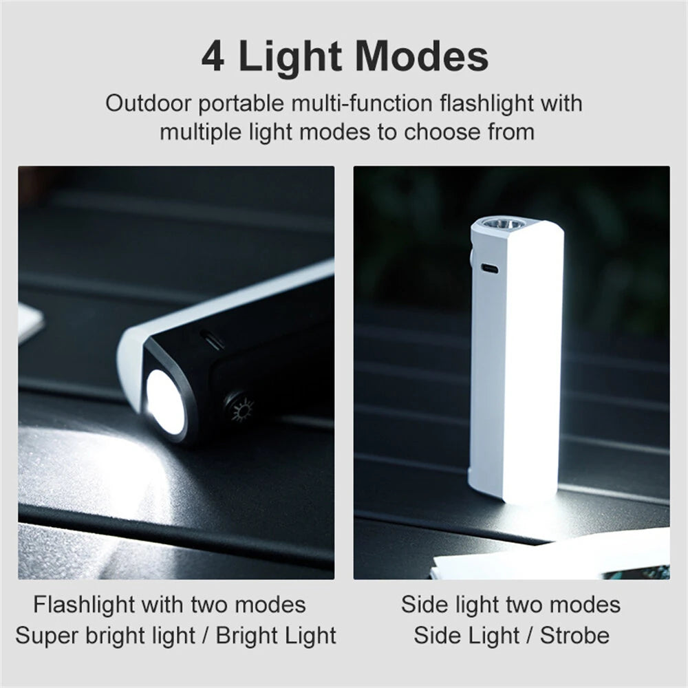 Mini Multifunction Flashlight Strong Light Rechargeable Super Bright LED Light Portable Travel Car Multi-function Light