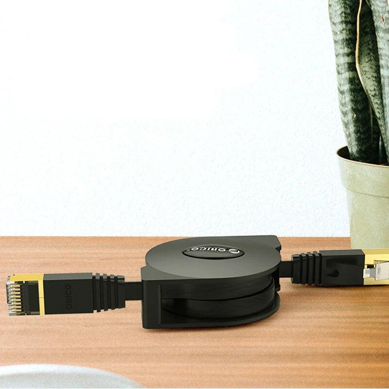 ORICO PUG-LGC6 2M Retractable Ethernet Cable Portable LAN Internet Network Cable 1000Mbps CAT-6 Network Cables for Laptop Router