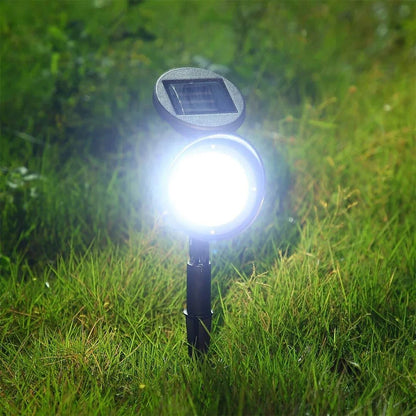 2pcs 4LED Spotlight Lawn Solar Spotlight 600mAh Lithium Battery Outdoor Solar Power Lamp with Automatic On Off Sensor Waterproof Garden Lamp