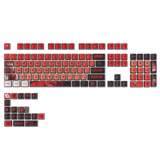 SPYSELF 122 Keys EVA Asuka PBT Pudding Keycap Set OEM Profile Five-sided Sublimation Translucent Custom Keycaps for Mechanical Keyboards