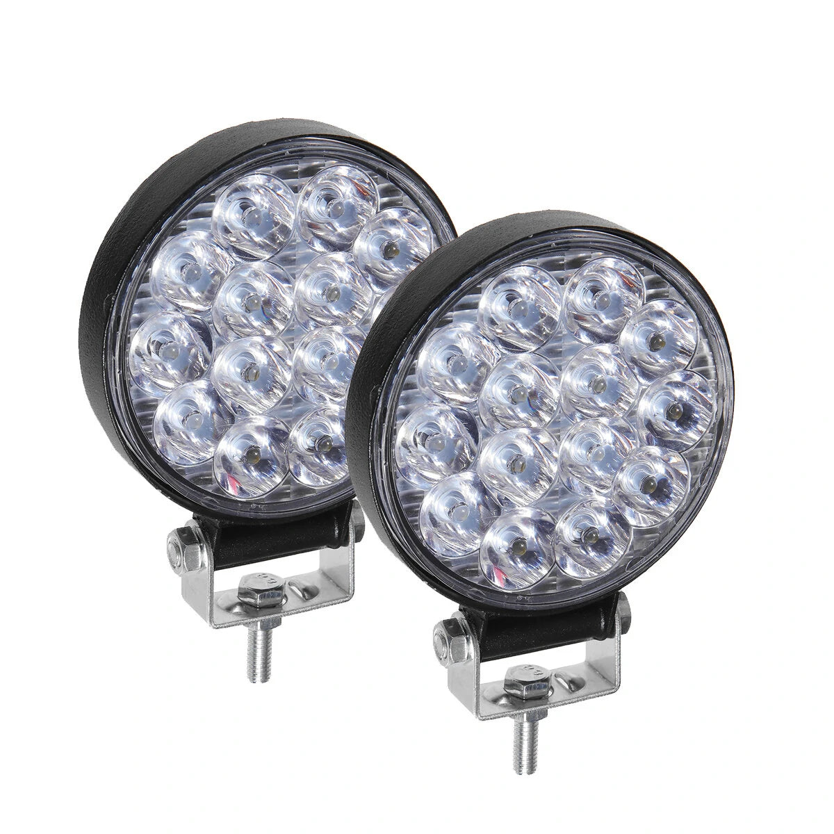 Pair 12-32V 42W LED Work Light Bar Spot Lights Driving Lamp For Offroad Car Truck ATV SUV