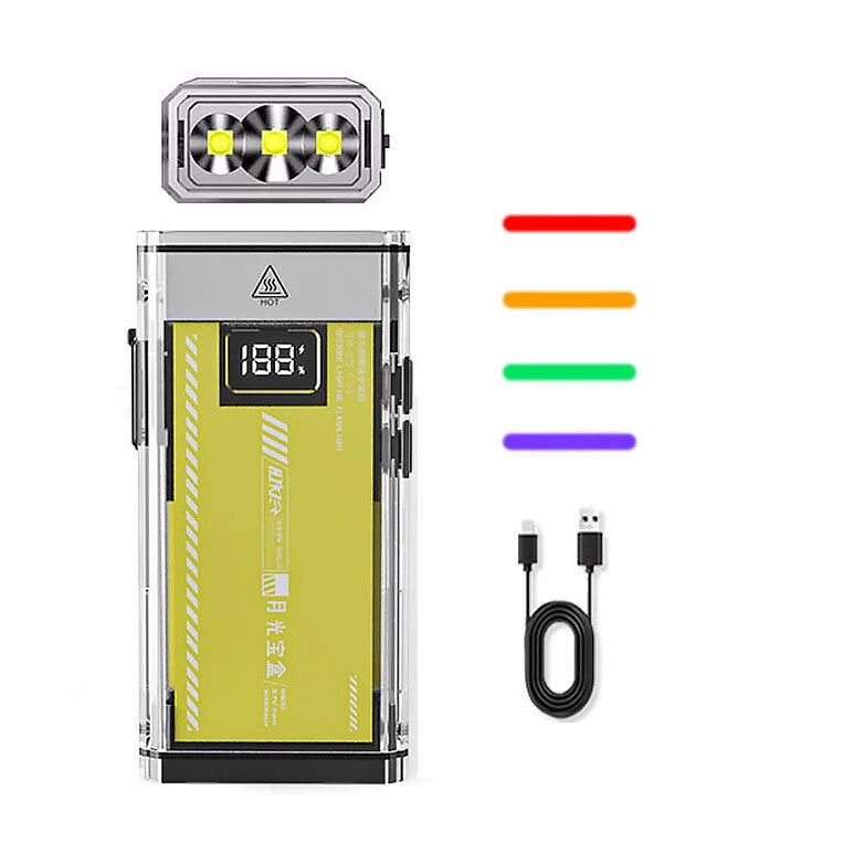 SEEKNITE S300 3600LM Ultra Bright Moonbox Flashlight Type-C Rechargeable 3000mAh Outdoor Camping Fishing Light Source Multi-function Power Bank Function EDC Tool LED Torch Lamp