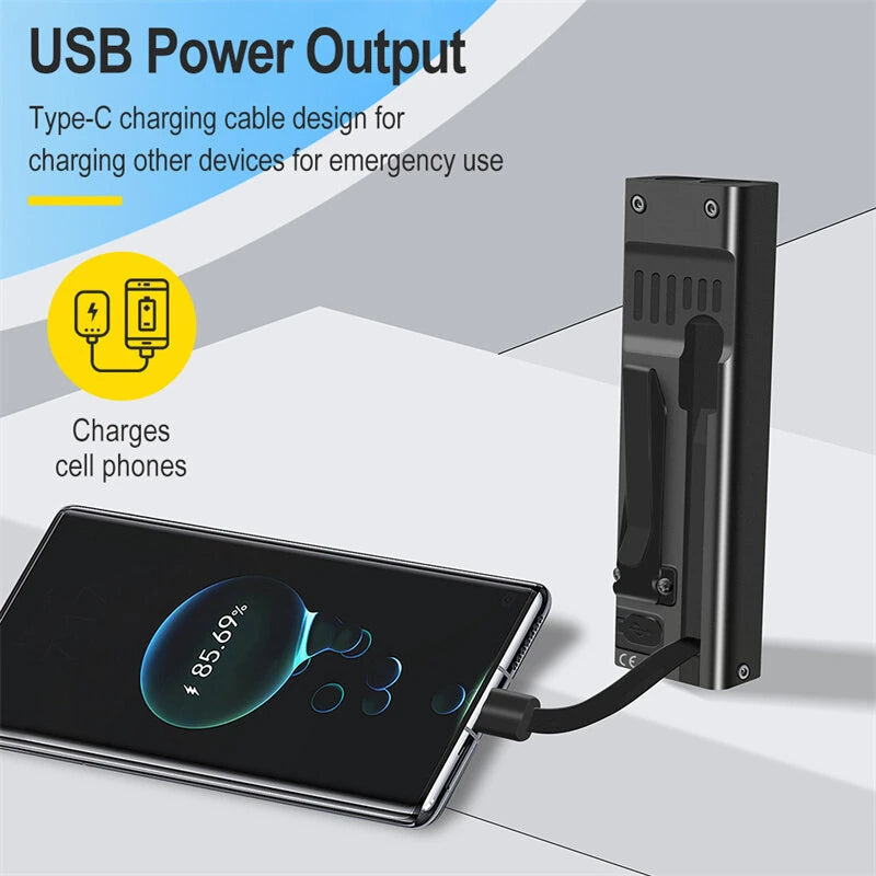 SEEKNITE U7 SST40 1100LM Rechargeable EDC Flashlight With 365nm UV, White LED Combo and RGB Light USB C Rechargeable Portable Pocket Lights Mini Torch with Magnetic Tail Triple Sources for Outdoors Emergency Working