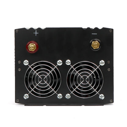 AUTSOME 12V to 220V Converter Pure Sine Wave Power Inverter Dual LCD Digital Display 2 Sockets Multiple Protection Functions