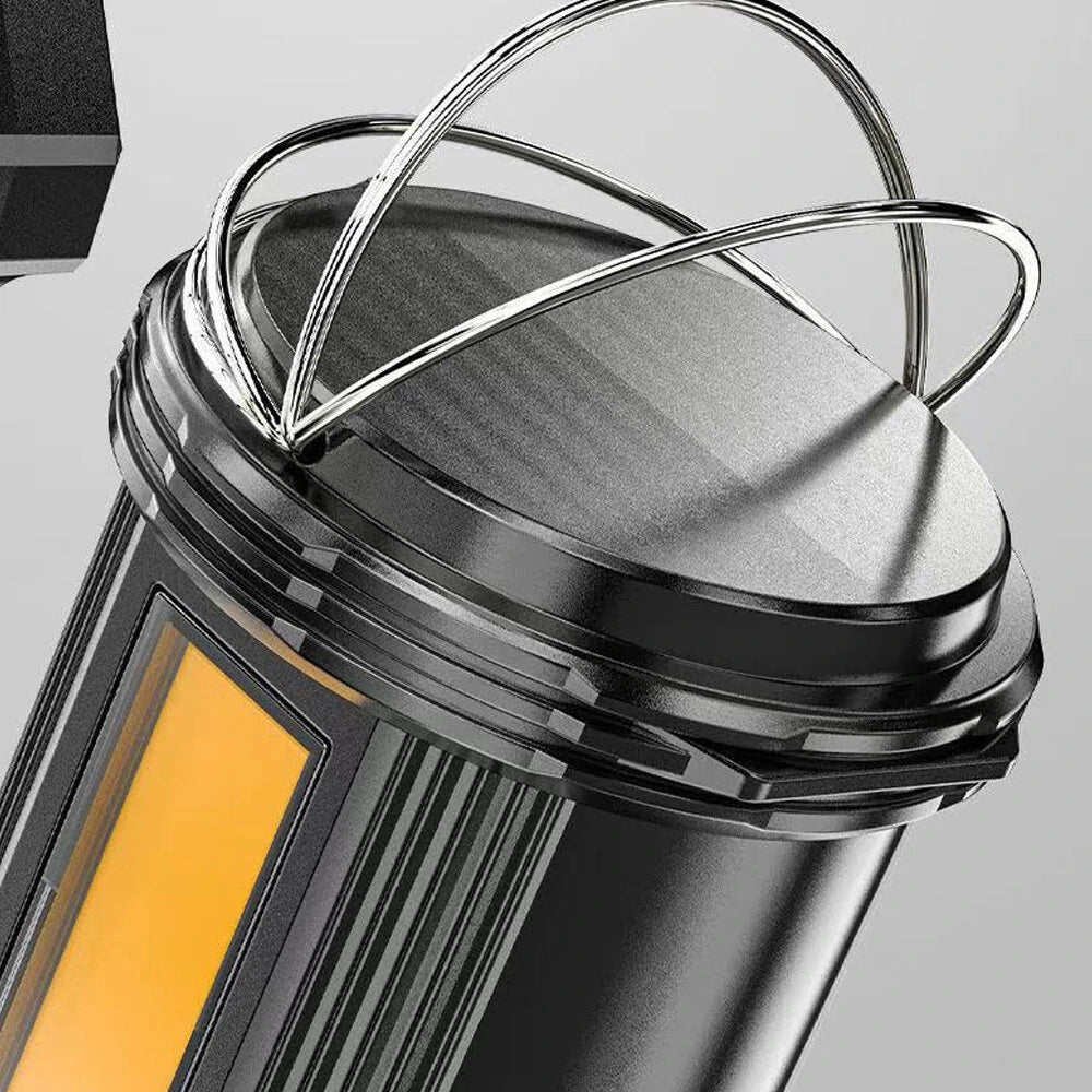 800LM LED+COB Handheld Flashlight Type-C USB Rechargeable Triple Light Source LED Searchlight Waterproof Floodlight Strong Spotlight