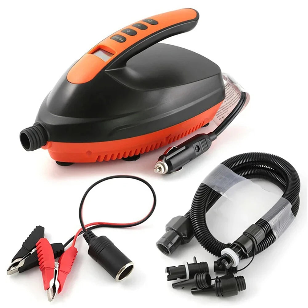 16PSI Electric Air Pump High Pressure Outdoor Paddle Board Pump for SUP Kayak Air Beds 12V Digital Inflatable Pump