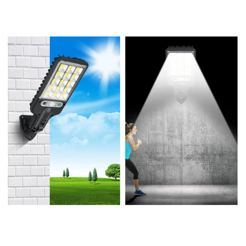 Outdoor LED Solar Street Light Human Sensing Garden Wall Light Waterproof With Remote Control Garden Dew Lamp