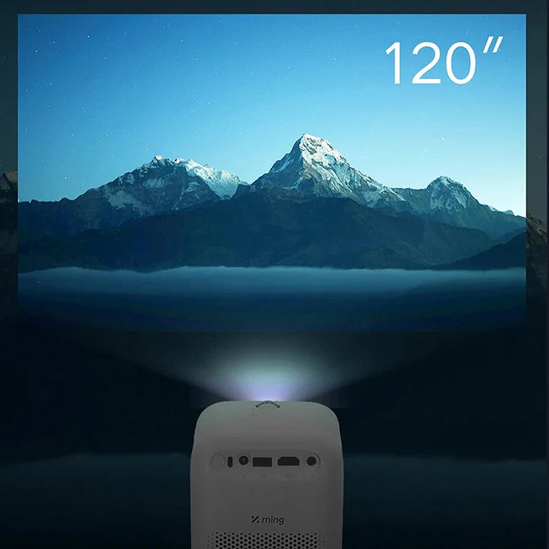 [EU Direct]Formovie Xming Q1SE LED Projector 250 ANSI Lumens 1080P HD Home Theater Projector Built-in 23W Speakers Screen Casting Support Front/Rear/Hoisting Projection Portable Outdoors Camping Beamer Projector with Remote Control