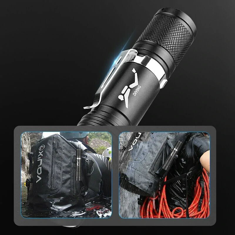 P20 5W LED Diving Flashlight 300LM Lantern Aluminum Alloy Waterproof Underwater Scuba Flashlight Torch  Lamp