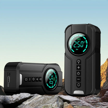 TUERBB T-AP01 Cordless Inflatable Pump 150psi Mini Portable Car Air Pump Emergency Power Bank with HD Display