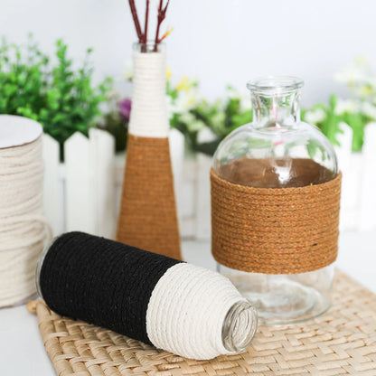 5MM 8-strand 100M Per Roll Cotton Rope Natural Cotton Twisted Macrame Rope String DIY Craft Knitting Making Macrame Cord