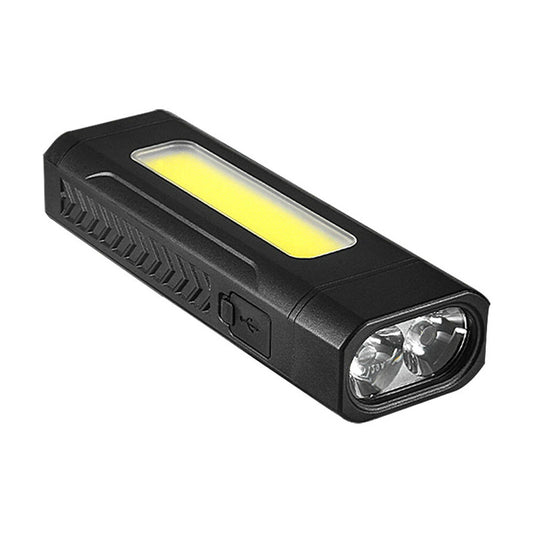 Multi-Functional Strong LED Flashlight With COB Side Light Portable USB Rechargeable Mini Torch Super Bright Cycling Bike Head Light Outdoor Hiking Camping Lamp
