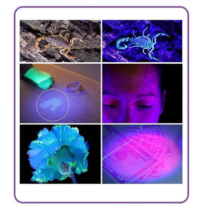 128 LED UV Purple Light Ultraviolet Inspection Torch Portable Lamp Waterproof Multifunctional 395nm Fluorescent Detector Lighting Flashlight
