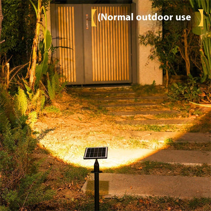 Elfeland Solar Powered LED Lawn Light Spotlight Wall Mounted & In-Ground IP65 Waterproof Outdoor Pathway Light Landscape Lighting