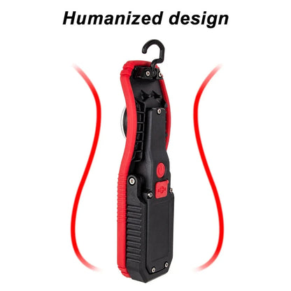 Portable COB LED Flashlight USB Charging Magnetic Lantern Camping Torch Hook Lamp High-Low Modes Lighting Work Light
