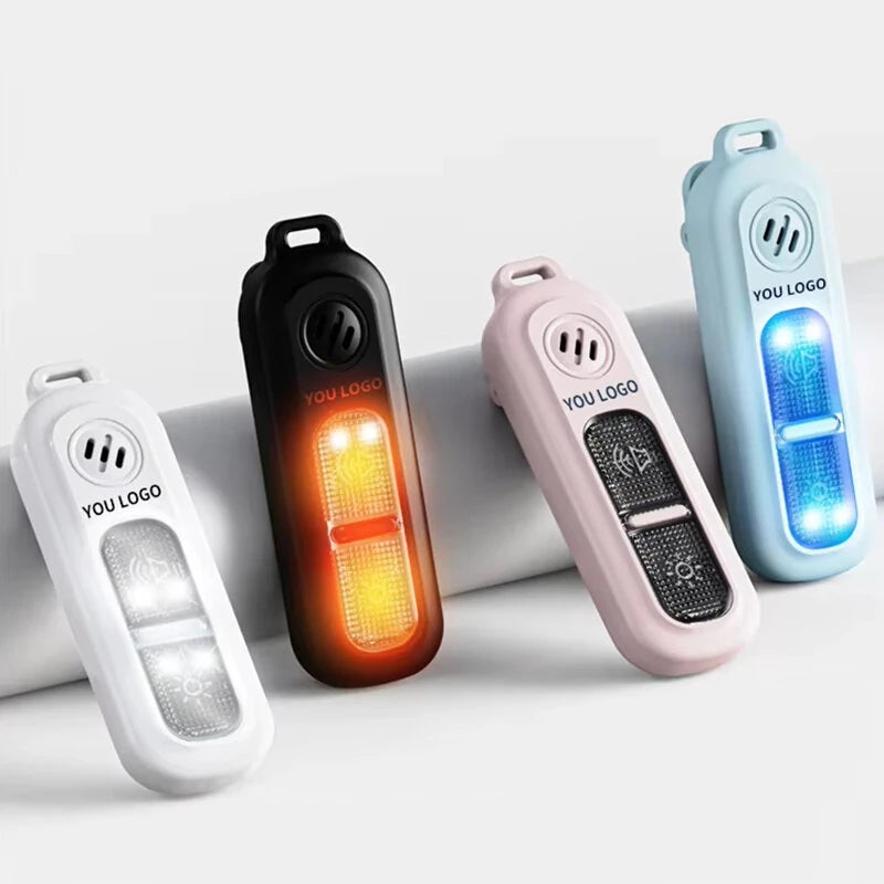 AF-2006 Self Protection Personal Alarm LED Keychain Flashlight 130dB Loud Siren with Illumination/Flash Light for Running Cycling Night Jogging Outdoor Activities Security Keychain