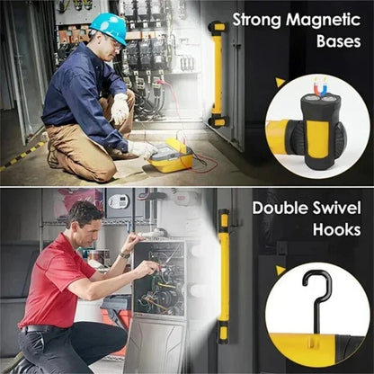 Super Bright Magnetic Work Light For Car Repairing Emergency USB Rechargeable Rotating Magnetic Base with Hooks