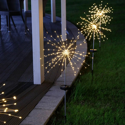 Outdoor Solar Lights 90/120/150LEDs Solar Firework Lamp Garden Decoration Outdoor Lawn Light New Year Christmas Lights