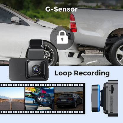 3 inch Front & Rear Dual-Lens Driving Recorder 1080P High Definition Built In WIFI 120 Car Dash Cam