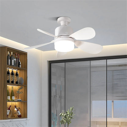Elfeland E27 LED Ceiling Fan Light Remote Control 3-Speed Fan & 3-Color Temperature Dimmable With 2/4H Timer Removable Blades for Dining Room Bedroom Living Room