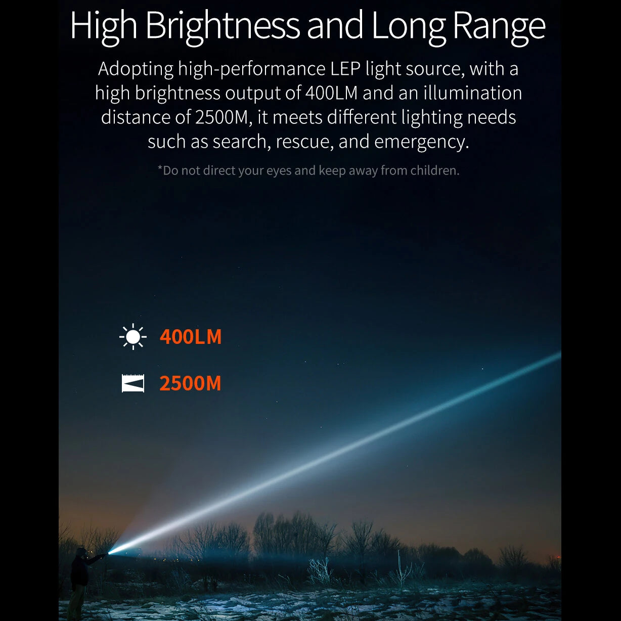 Lumintop Thor3 2500m Long Shoot LEP Flashlight Long Range Strong Spotlight Flashlight Super Bright Waterproof Portable LED Searchlight By 21700 Battery
