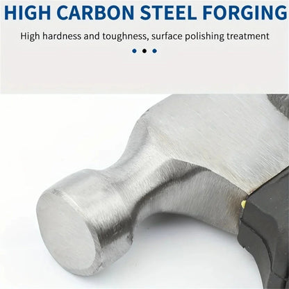 Mini Ramshorn Hammer Carbon Steel 160mm Lightweight Ergonomic Handle Multifunctional Portable Carpentry Window Breaking Hand Tool