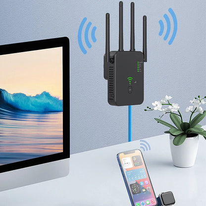 300Mbps 1200Mbps Wireless WiFi Repeater Wifi Signal Booster 2.4G/5G Dual-Band WiFi Extender 802.11ac Gigabit WiFi Amplifier WPS Router