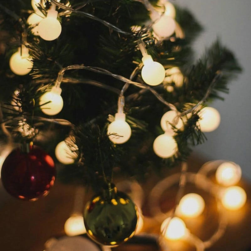 6m/10m Long String Lights Camping Lamp Outdoor Crystal Globe Lights Waterproof USB Powered Patio Light for Camping Tent