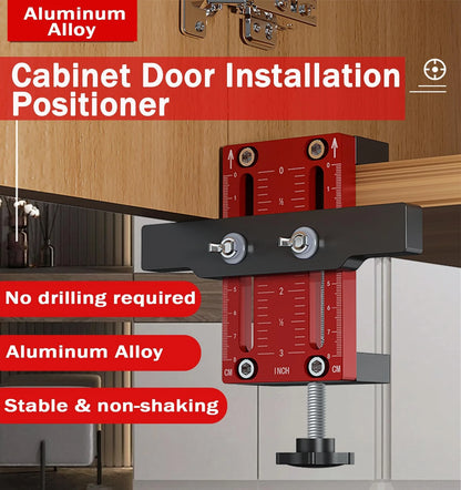 Cabinet Door Mounting Jig Aluminum Alloy Installation Positioner Cabinet Hardware Jig For Framed Frameless Cabinets 10-60mm Thickness