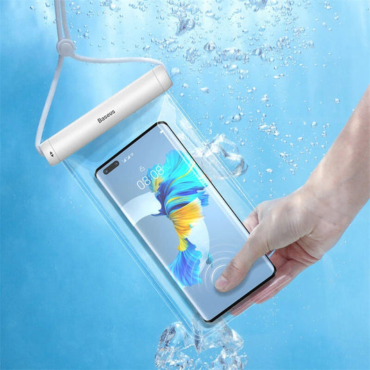 Baseus IPX8 Certificated Waterproof Phone Pouch Bag Explosion-proof Anti-fog Airbag Case with Lanyard For Phones Under 7.2 Inches For Samsung Galaxy S23 Ultra For Samsung Galaxy S23 Ultra For iPhone 14 Pro Max