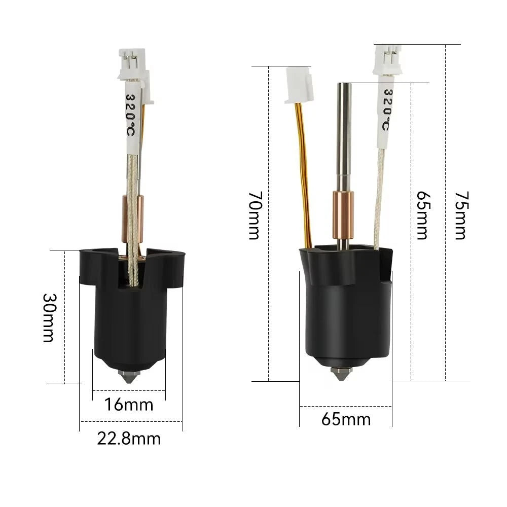 for Creality K1 K1C K1Max Hotend Ceramic Heating Block Kit 3D Printer Parts Quick-Swap Nozzle Kit Heat Break Resistance Hotend