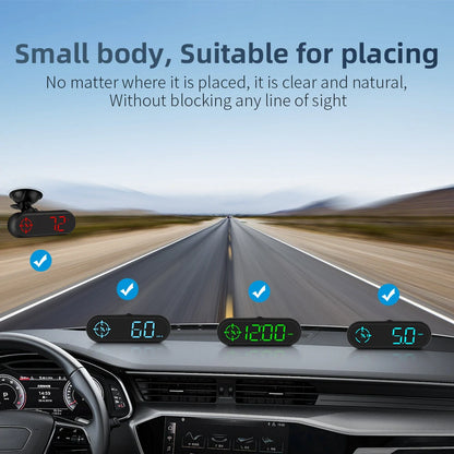 G9 Auto HUD GPS Head Up Display Car Gauge Speedometer With Compass Clock Driving Distance Security Alarm Electronic Accessories