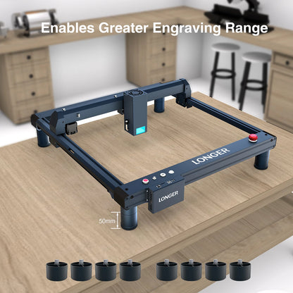 [EU/US Direct]LONGER Raiser for Laser B1 Engraver Height Raiser Adjustable Stackable Extension Columns 50mm Height Increase for Tall Objects and Cylindrical Engraving