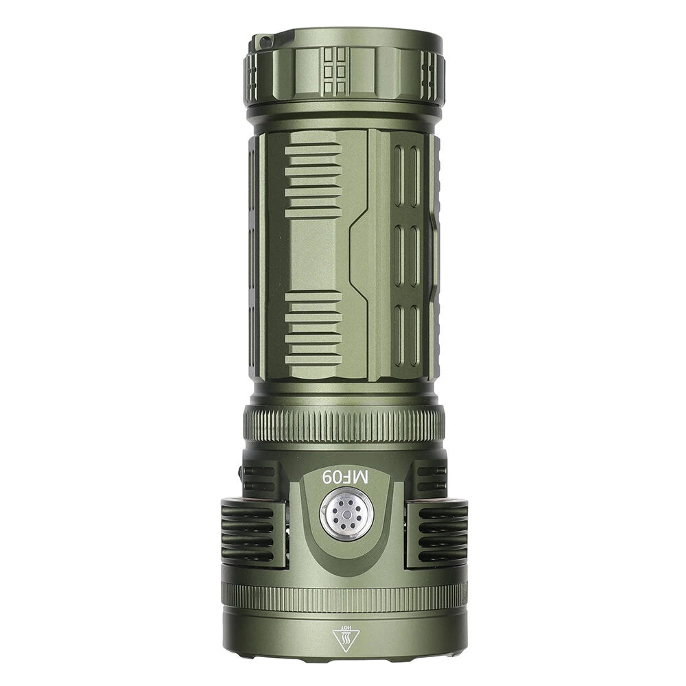 Astrolux MF09 9* XHP50.2 LED 26000LM 600M High Lumen Flashlight With TEC Active Cooling System + Fan, 46950 Battery, Removable Handle, Ultra-bright Long Range Strong LED Torch Perfect For Outdoor Searching Camping Heavy Duty