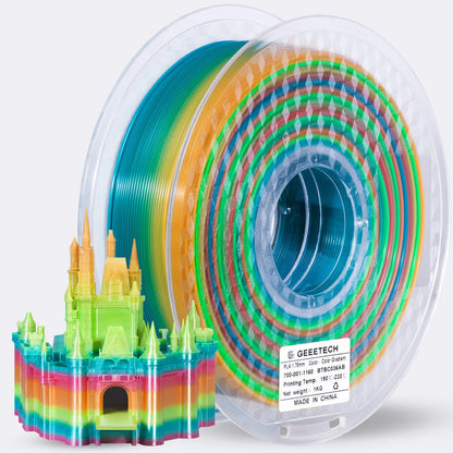 Geeetech PLA 3D Printing Filament Transparent/Gradient/Green 1KG 1.75mm for 3D Printing