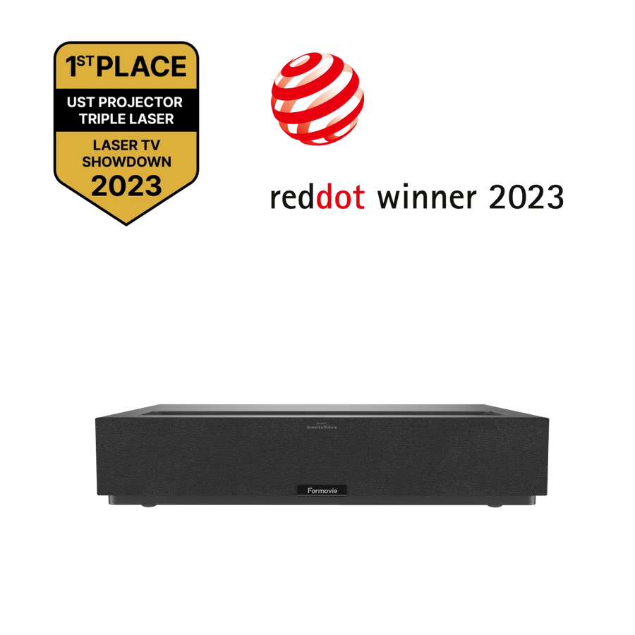 [EU Direct] FENGMI Formovie THEATER Triple Color 4K Google Assistant Smart T1 Short Throw Laser Projector Global Version UST UHD ALPD 4.0 RGB+ Android 11.0 OS Certificated 107% Rec.2020 color gamut 1800 ISO Lumens