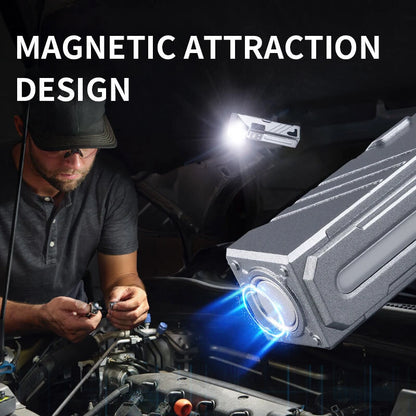 T130 Motion Sensor Multifunction LED Headlamp with Digital LCD Display Dual Light Source Magnetic Attraction Waterproof Work Lamp for Camping Hiking Cycling