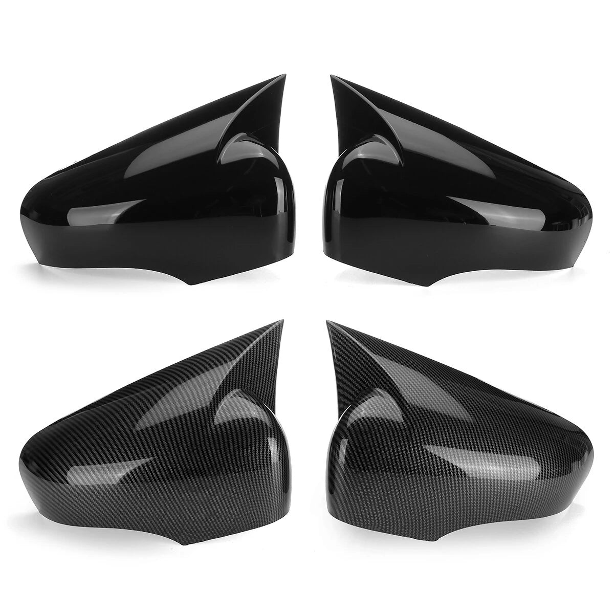 For Renault For Clio 4 MK4 2012-2019 Pair Rear View Mirror Cap Cover Direct Add-On Left & Right