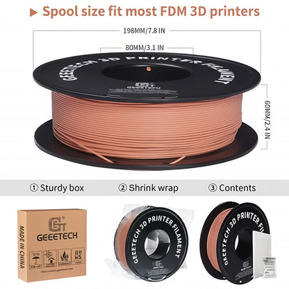 5pcs/10pcs 1kg/roll 700-001-1364 GEEETECH PLA Matte Orange 3D Printer Filament for 1.75mm Diameter Filament 3D Printers