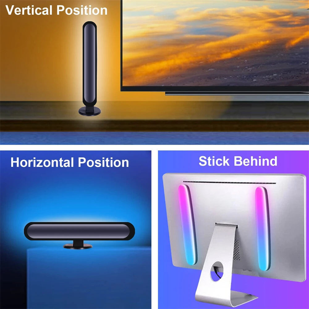 Elfeland Smart RGB Pickup Light with Remote Control USB Music Rhythm Light for Room Bar Desktop Christmas Atmosphere Lamp Decor