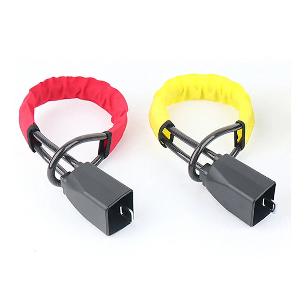 Car Steering Wheel Steel Lock Seat Belt Anti-theft Lock With 2 Keys Anti-theft Device Easy Installation Fits Most Cars SUV
