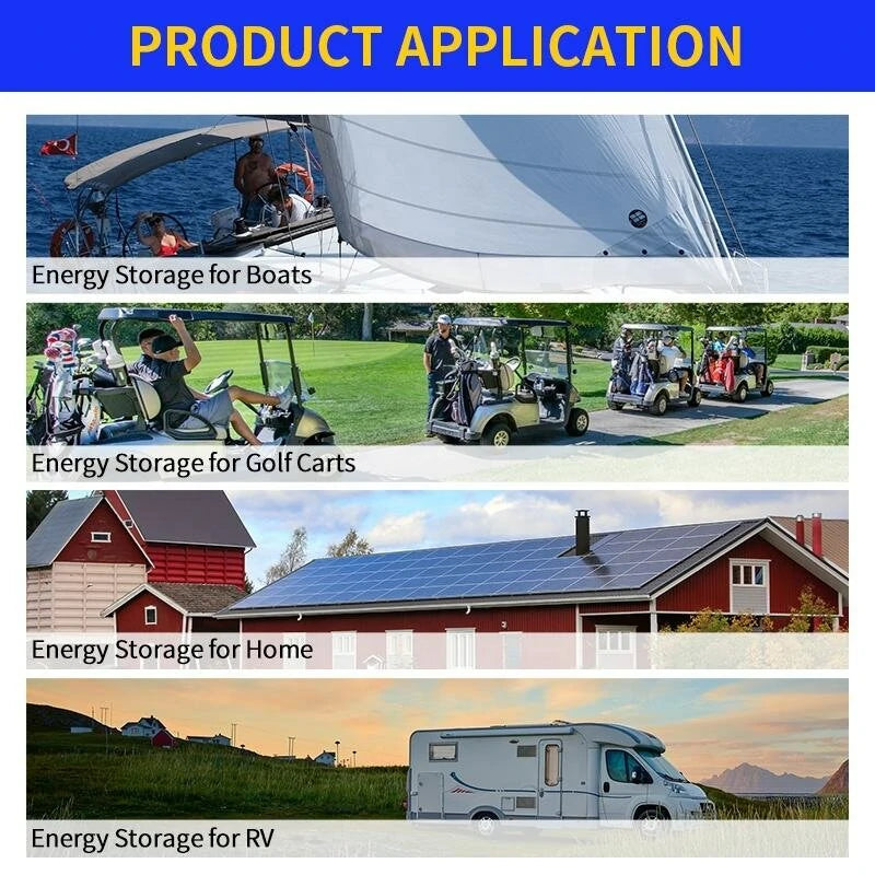 2/4PCS/Set Gokwh 280Ah 3.2V Lifepo4 Energy Storage Box Lithium Iron Battery for Home Car RV Van Boat Golf Cart  Motorcycle Scooter