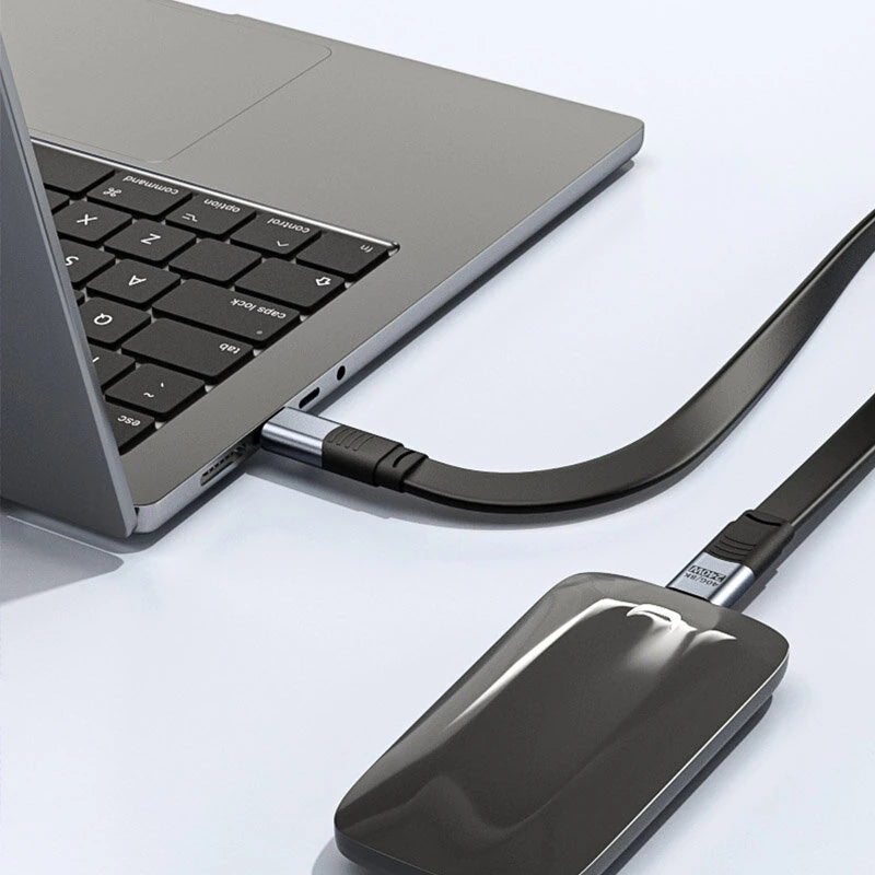 USB4 Full Function Flat Data Cable 40Gbps Data Transfer 240W PD Fast Charging 8K Video Output Thunderbolt4 Compatible Cables